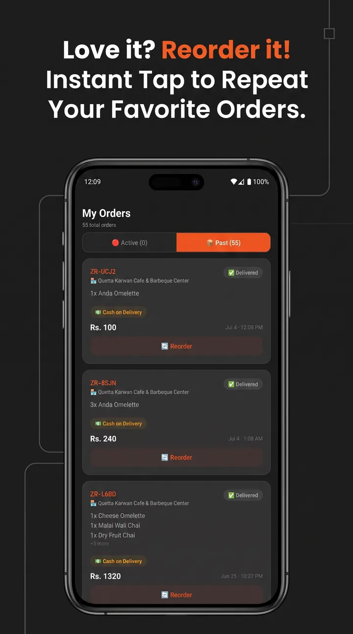 Order history